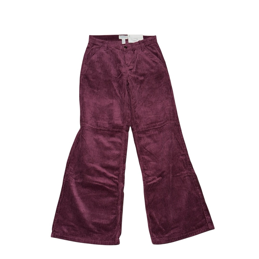 Arizona Corduroy Flare Pants - Burgundy